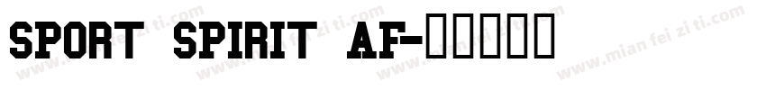 SPORT SPIRIT AF字体转换